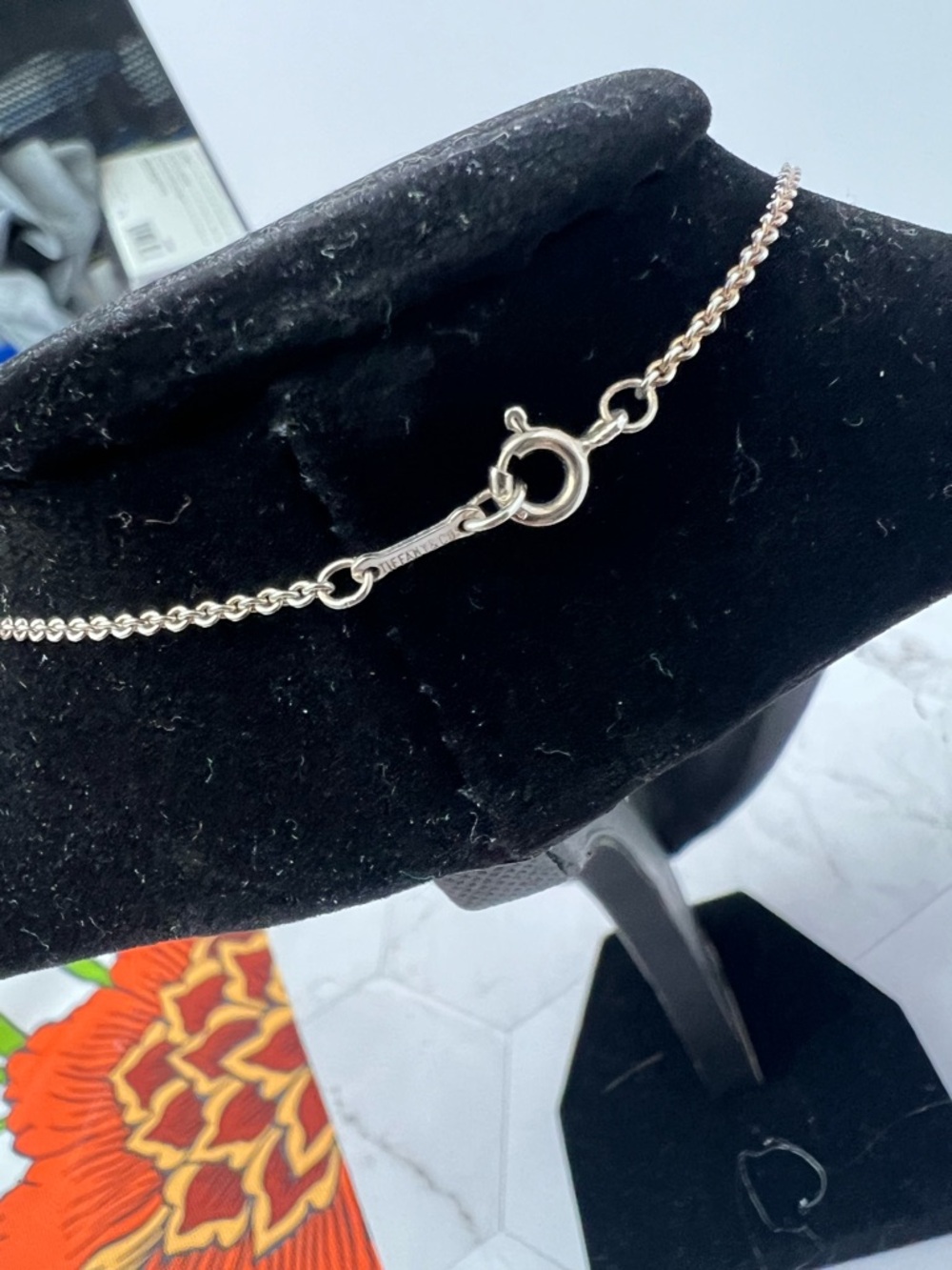 Tiffany & Co. Polished Large Silver Bean Pendant Necklace - Picture 2 of 4